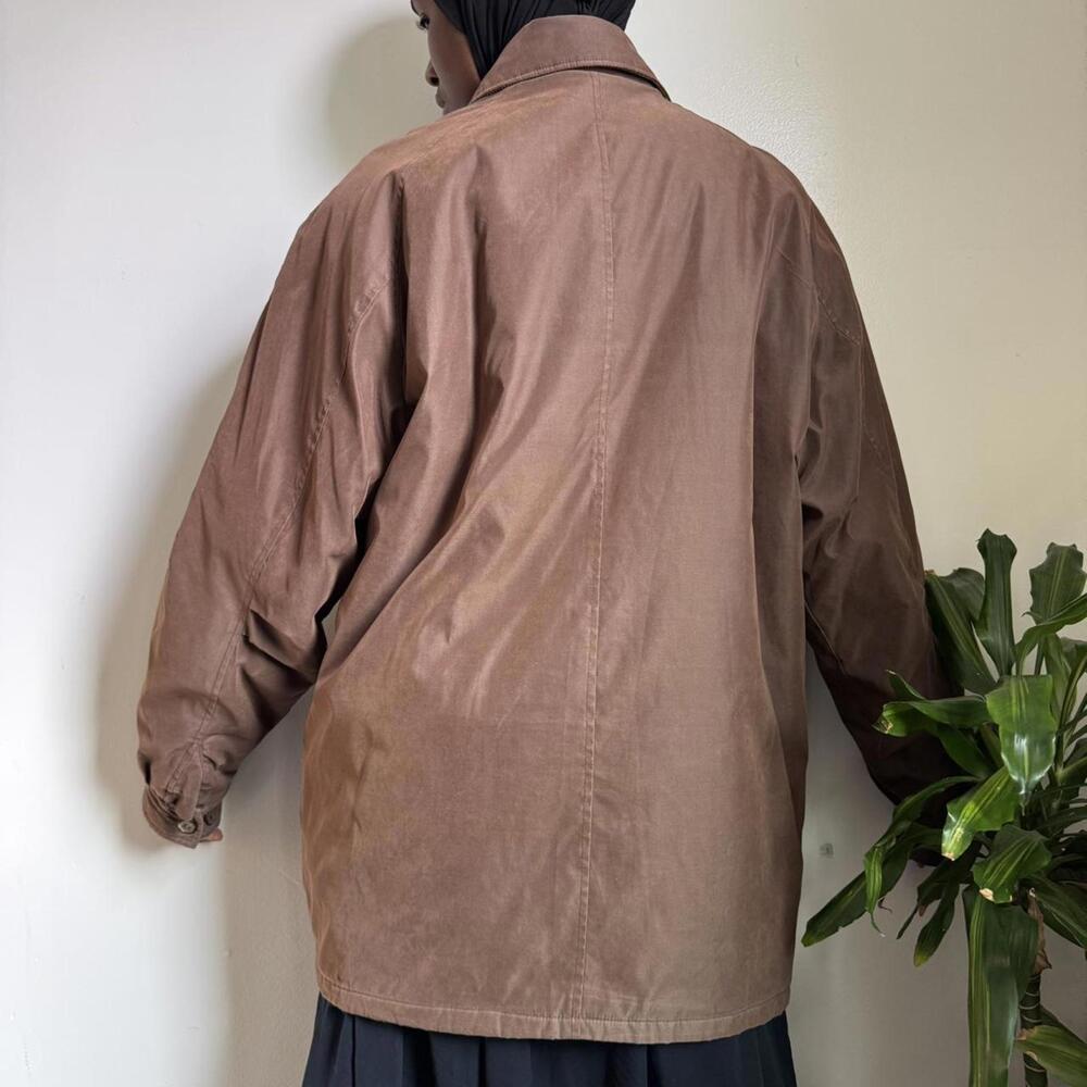 Vintage oversized brown bomber jacket size L - Picture 5 of 8